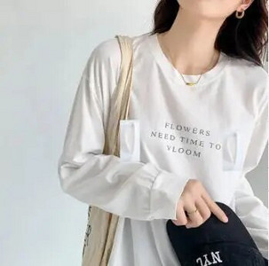 Jesenska majica dugih rukava za dojilje Modna majica s printom slova za trudnice Pamuk Odjeća za dojenje Žene nakon poroda Majice za dojenje