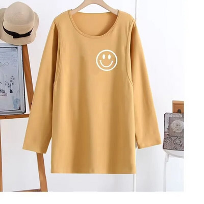 Jesenska majica dugih rukava za dojilje Modna majica s printom slova za trudnice Pamuk Odjeća za dojenje Žene nakon poroda Majice za dojenje