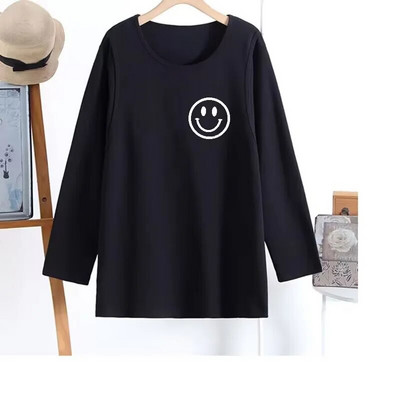 Jesenska majica dugih rukava za dojilje Modna majica s printom slova za trudnice Pamuk Odjeća za dojenje Žene nakon poroda Majice za dojenje