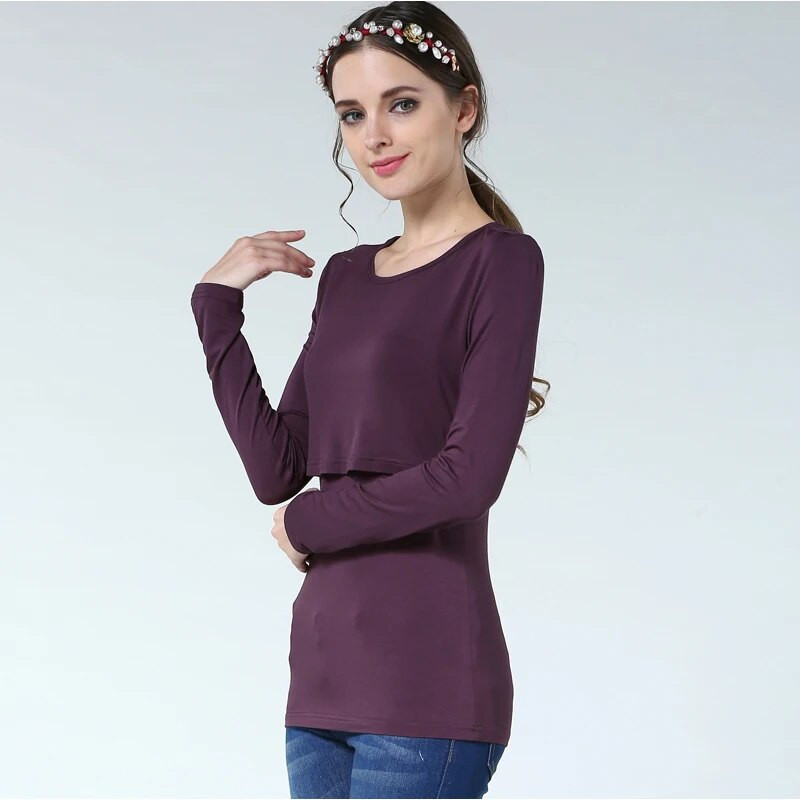 Nova trudnička odjeća Emotion Moms Top majice za dojenje Trudnička odjeća za trudnice Modna majica za trudnice