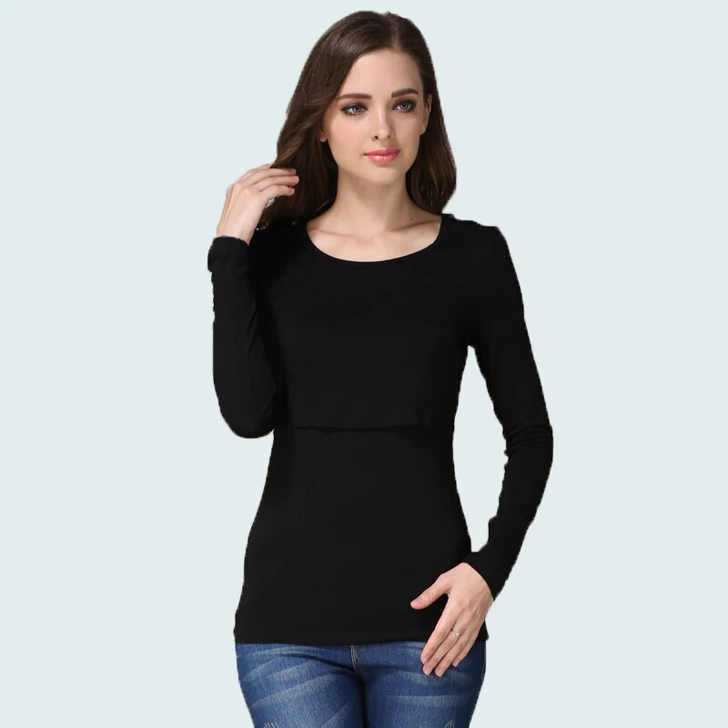 Nova trudnička odjeća Emotion Moms Top majice za dojenje Trudnička odjeća za trudnice Modna majica za trudnice