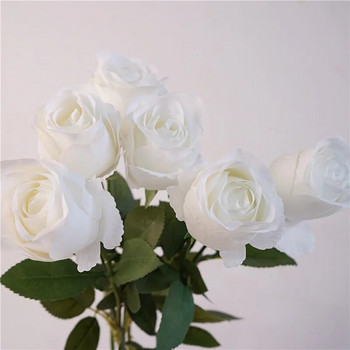3 Pack Feel Moisturizing Latex Rose Artificial Flower Real Touch Fake Flower Rose Διακόσμηση σπιτιού Γαμήλια ανθοδέσμη τριαντάφυλλο
