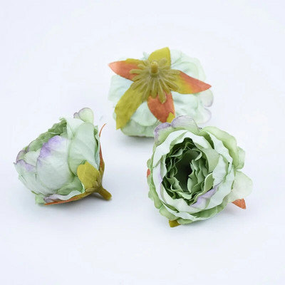 10 komada svilene glave božura Zidni dodaci za vjenčanje za uređenje doma Ručno izrađeno umjetno cvijeće Floristika Diy darovi Svadbeni broš