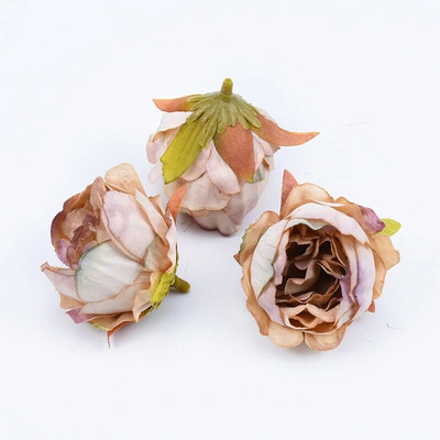 10 komada svilene glave božura Zidni dodaci za vjenčanje za uređenje doma Ručno izrađeno umjetno cvijeće Floristika Diy darovi Svadbeni broš