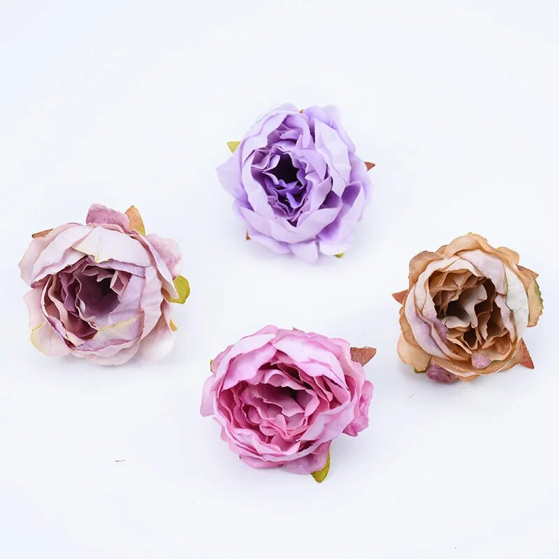 10 komada svilene glave božura Zidni dodaci za vjenčanje za uređenje doma Ručno izrađeno umjetno cvijeće Floristika Diy darovi Svadbeni broš