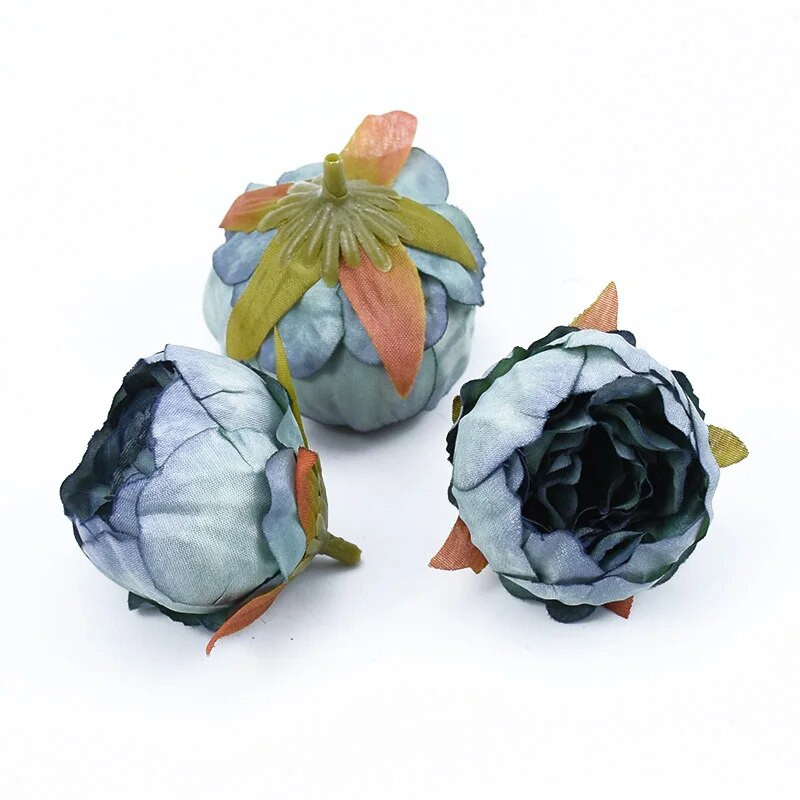 10 komada svilene glave božura Zidni dodaci za vjenčanje za uređenje doma Ručno izrađeno umjetno cvijeće Floristika Diy darovi Svadbeni broš