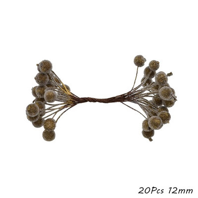 Zlatni umjetni cvijet, trešnja, prašnik, bobice, cvjetni vijenac, ukrasna poklon kutija za kolače, vjenčani ukras, božićni ukrasi za dom