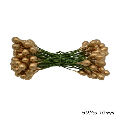 Zlatni umjetni cvijet, trešnja, prašnik, bobice, cvjetni vijenac, ukrasna poklon kutija za kolače, vjenčani ukras, božićni ukrasi za dom