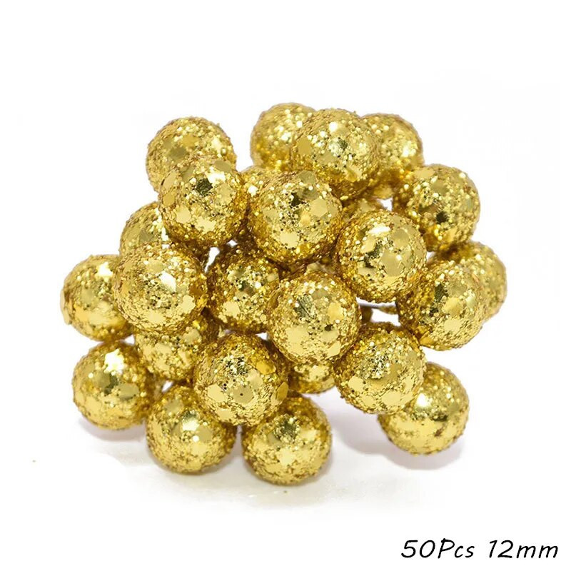 Zlatni umjetni cvijet, trešnja, prašnik, bobice, cvjetni vijenac, ukrasna poklon kutija za kolače, vjenčani ukras, božićni ukrasi za dom