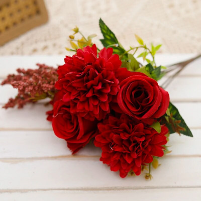 30 cm jesenski božur Umjetno svileno lažno cvijeće Dekoracija kućnog vjenčanja Božićna zabava DIY aranžman Buket ruža Lažno cvijeće