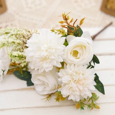 30 cm jesenski božur Umjetno svileno lažno cvijeće Dekoracija kućnog vjenčanja Božićna zabava DIY aranžman Buket ruža Lažno cvijeće