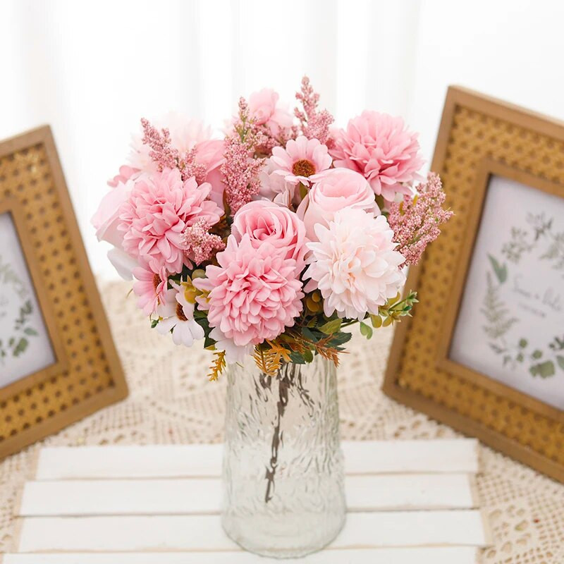 30 cm jesenski božur Umjetno svileno lažno cvijeće Dekoracija kućnog vjenčanja Božićna zabava DIY aranžman Buket ruža Lažno cvijeće