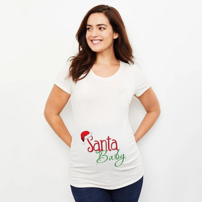 Bebina prva božićna majica za trudnice Snjegović gumbi Smiješna majica za trudnice Slatka božićna majica Majice za trudnice