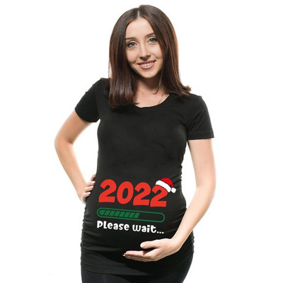 Bebina prva božićna majica za trudnice Snjegović gumbi Smiješna majica za trudnice Slatka božićna majica Majice za trudnice