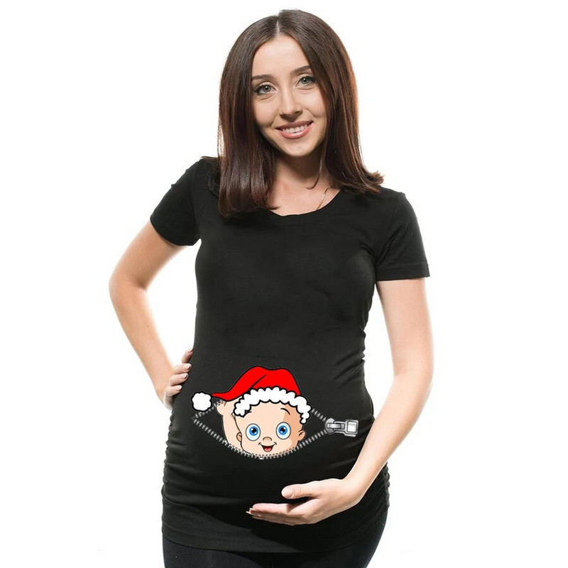 Bebina prva božićna majica za trudnice Snjegović gumbi Smiješna majica za trudnice Slatka božićna majica Majice za trudnice