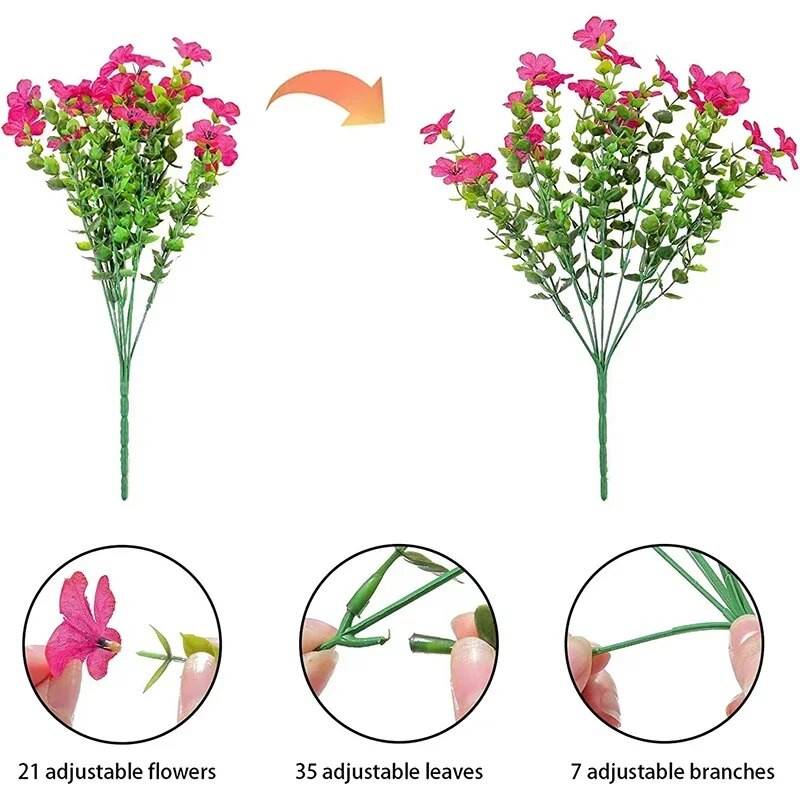 Võltslilled välistingimustes UV-kindlad kunsttaimed õuevälisteks pulmadeks siseruumidesse, kodukööki, talumaja sisekujundust, kunsttaimed