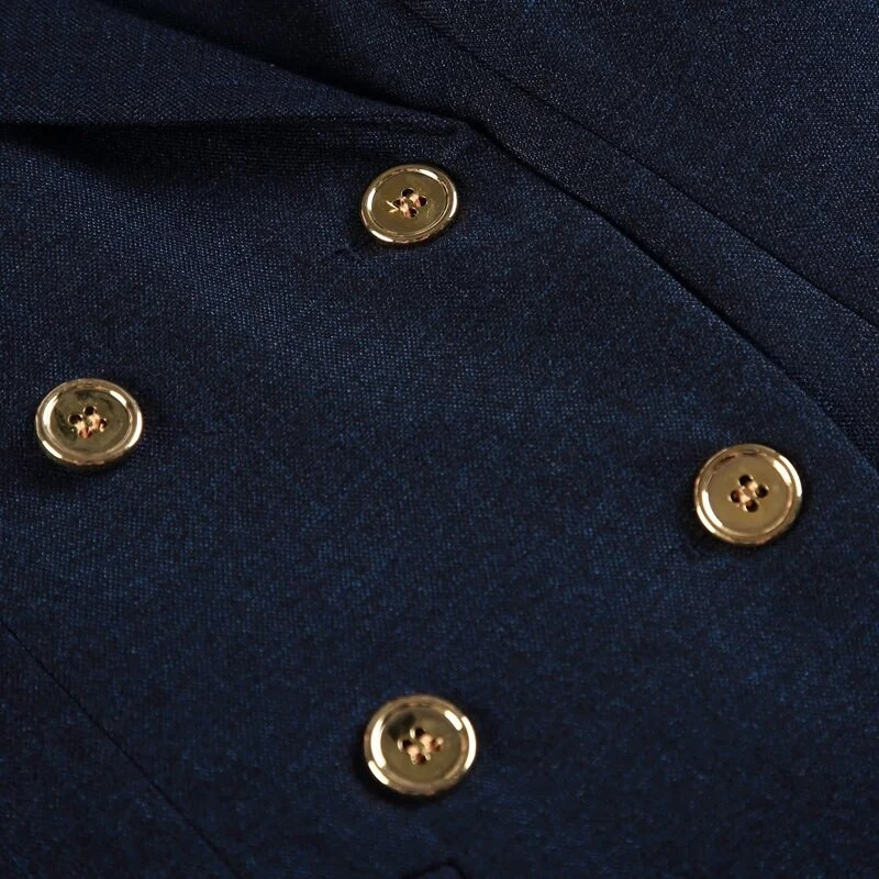 Formalni ženski blejzer Ženska poslovna odijela s kompletima Radna odjeća Korejska uredska uniforma Tamnoplava 2-dijelna jakna s velikim hlačama