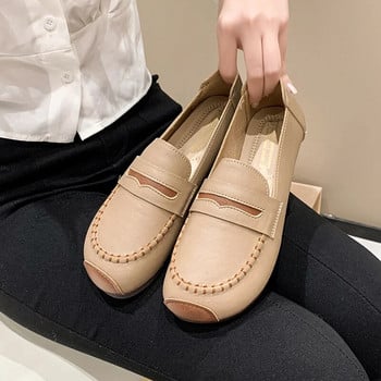2023 г. Нови обувки Дамски обувки с равни обувки Мокасини Дамски мокасини Пролет Есен Майчини женски обувки
