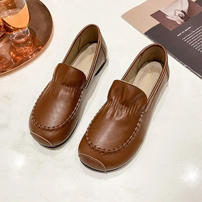 2023 m. Nauji Odiniai Batai Moterims Moteriški Mokasinai Moteriški batai Pavasario Ruduo Motinos moteriški batai