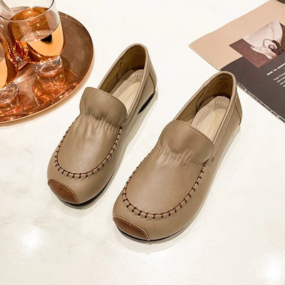 2023 m. Nauji Odiniai Batai Moterims Moteriški Mokasinai Moteriški batai Pavasario Ruduo Motinos moteriški batai