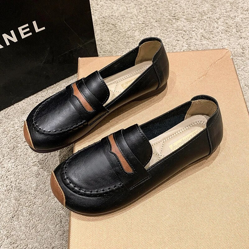 2023 m. Nauji Odiniai Batai Moterims Moteriški Mokasinai Moteriški batai Pavasario Ruduo Motinos moteriški batai