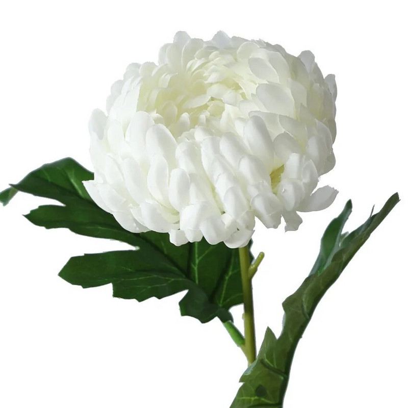 Umjetna bogata grana cvijeta krizanteme Svila Melaleuca Velika cvjetna glavica Božićni kućni cvjetni aranžman Dekoracija fotografija Rekviziti