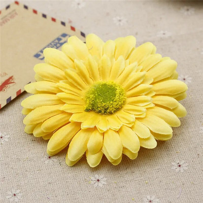 5pcs/Lot 10cm Svileno umjetno cvijeće Suncokret Gerbera Lažno cvijeće Ljetna fotografija na plaži Ručno izrađena vjenčana dekoracija doma
