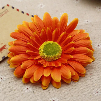 5pcs/Lot 10cm Svileno umjetno cvijeće Suncokret Gerbera Lažno cvijeće Ljetna fotografija na plaži Ručno izrađena vjenčana dekoracija doma
