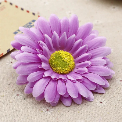 5pcs/Lot 10cm Svileno umjetno cvijeće Suncokret Gerbera Lažno cvijeće Ljetna fotografija na plaži Ručno izrađena vjenčana dekoracija doma