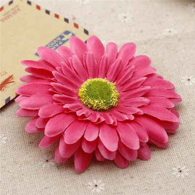 5pcs/Lot 10cm Svileno umjetno cvijeće Suncokret Gerbera Lažno cvijeće Ljetna fotografija na plaži Ručno izrađena vjenčana dekoracija doma