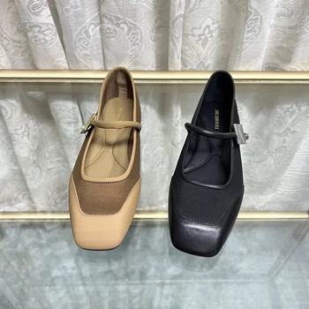 2023 Butterfly Knot Дамски летни декорации с кристали Mary Janes Flat Loafers Ежедневни меки подметки Плитки дамски обувки