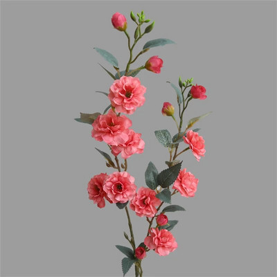 Új design kamélia művirág ág hamis levelekkel Otthon Asztal Nappali Őszi dekoráció Esküvői Virágkötészeti