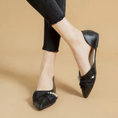 Nagy méretű 41 női balett lapos szál gyöngy csónak cipő hegyes orr csúszás lapos cipő gyöngy alacsony sarkú ruha cipő esküvői 1356N