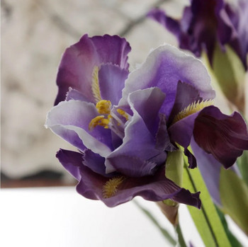 1 ΤΕΜ 90 εκ. 3 κεφαλές λουλουδιών Τεχνητό λουλούδι ίριδας Gladdon Δώρο Τραπεζιού Γάμου Σπίτι Δώρο F604