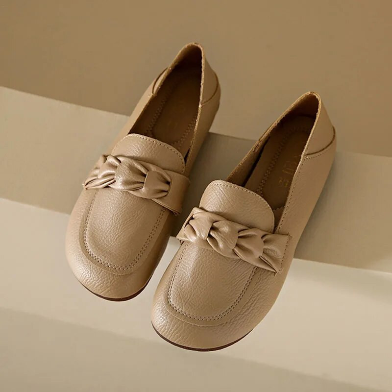 Jauni sieviešu kurpes, kvadrātveida purngals, plakanas kurpes Sieviešu plakanās pīts, melns, kvadrātveida purngals, ādas apavi Zapatos Mujer 1450N