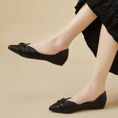 Suures suuruses 41 naiste lamedad, terava varbaga paadikingad, plisseeritud libisemiskindlad lamedad kingad Woman Loafers Basic Ballet Flats Mugav 1275N