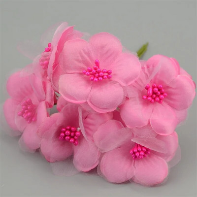 6kom/lot 5cm svileni spomenar Mini ruža, umjetni korsaž, cvjetni buket za dekoraciju vjenčanja DIY vijenac, rukotvorina, svadbeno cvijeće