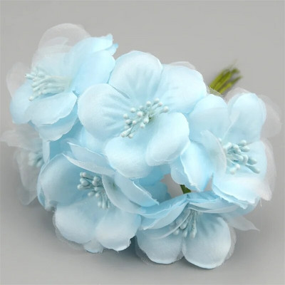 6kom/lot 5cm svileni spomenar Mini ruža, umjetni korsaž, cvjetni buket za dekoraciju vjenčanja DIY vijenac, rukotvorina, svadbeno cvijeće