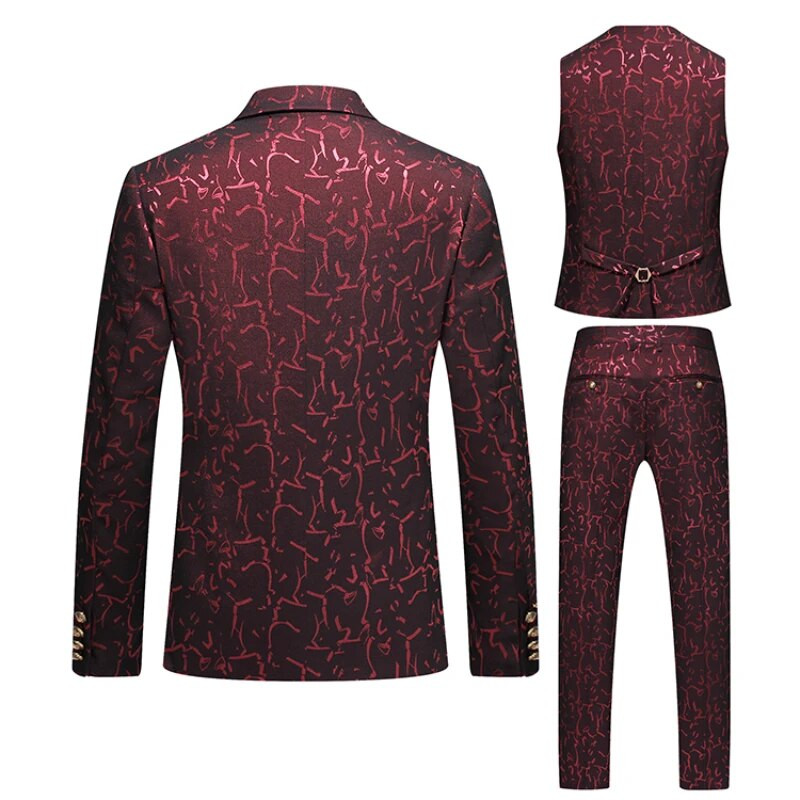 Visoka kvaliteta (jakna + prsluk + hlače) muški talijanski stil, poslovni, elegantni modni, ležerni, poslovni party, uski set od 3 dijela