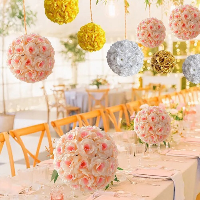 Viseća kugla od svilenog ružinog cvijeća Umjetno cvijeće Vjenčanje Rođendan Zatvoreni vrt Privjesak za tuširanje djeteta DIY Dekoracija doma