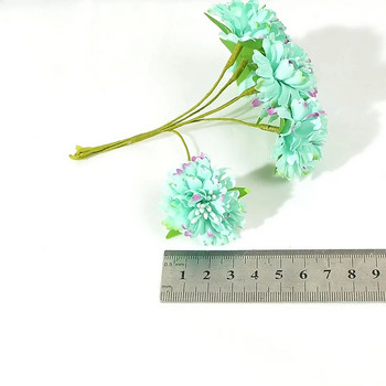 6 τμχ/παρτίδα Μίνι τεχνητό μεταξωτό τριαντάφυλλο μπουκέτο λουλουδιών για διακόσμηση σπιτιού γάμου DIY Χειροποίητα χειροτεχνήματα Αξεσουάρ Ψεύτικα λουλούδια