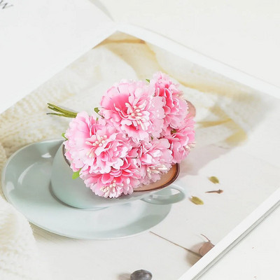 6vnt/stal. Mini dirbtinio šilko rožių puokštė vestuvėms namų dekoravimui pasidaryk pats rankų darbo amatų aksesuarai netikros gėlės