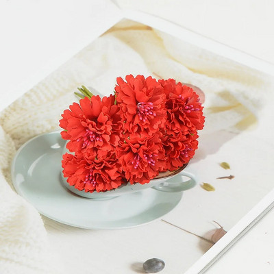 6vnt/stal. Mini dirbtinio šilko rožių puokštė vestuvėms namų dekoravimui pasidaryk pats rankų darbo amatų aksesuarai netikros gėlės