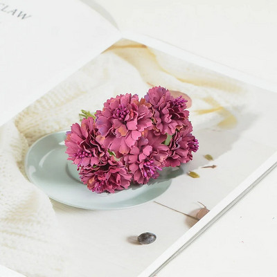 6vnt/stal. Mini dirbtinio šilko rožių puokštė vestuvėms namų dekoravimui pasidaryk pats rankų darbo amatų aksesuarai netikros gėlės