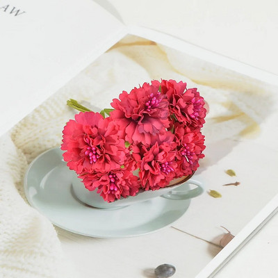 6vnt/stal. Mini dirbtinio šilko rožių puokštė vestuvėms namų dekoravimui pasidaryk pats rankų darbo amatų aksesuarai netikros gėlės