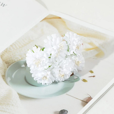 6vnt/stal. Mini dirbtinio šilko rožių puokštė vestuvėms namų dekoravimui pasidaryk pats rankų darbo amatų aksesuarai netikros gėlės