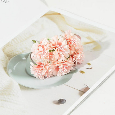 6vnt/stal. Mini dirbtinio šilko rožių puokštė vestuvėms namų dekoravimui pasidaryk pats rankų darbo amatų aksesuarai netikros gėlės