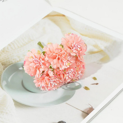 6vnt/stal. Mini dirbtinio šilko rožių puokštė vestuvėms namų dekoravimui pasidaryk pats rankų darbo amatų aksesuarai netikros gėlės