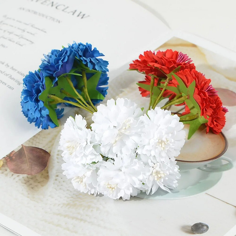 6vnt/stal. Mini dirbtinio šilko rožių puokštė vestuvėms namų dekoravimui pasidaryk pats rankų darbo amatų aksesuarai netikros gėlės