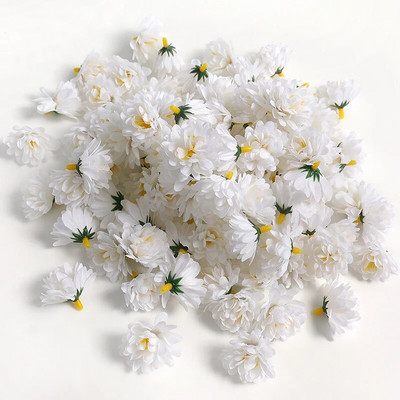 10/20/50Pcs Mini Daisy Artificial Flowers Heads Silk Fake Flower for Home Decor Στολισμός γάμου DIY Craft Αξεσουάρ γιρλάντας